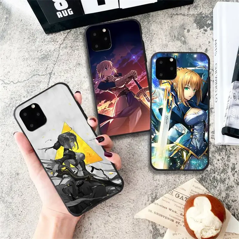 Anime Fate Zero Stay Night Saber Phone Case for IPhone 15 Promax 15 Pro 14 13 11 12 Pro Mini Pro XS MAX 8 7 2020 XR Phone Covers