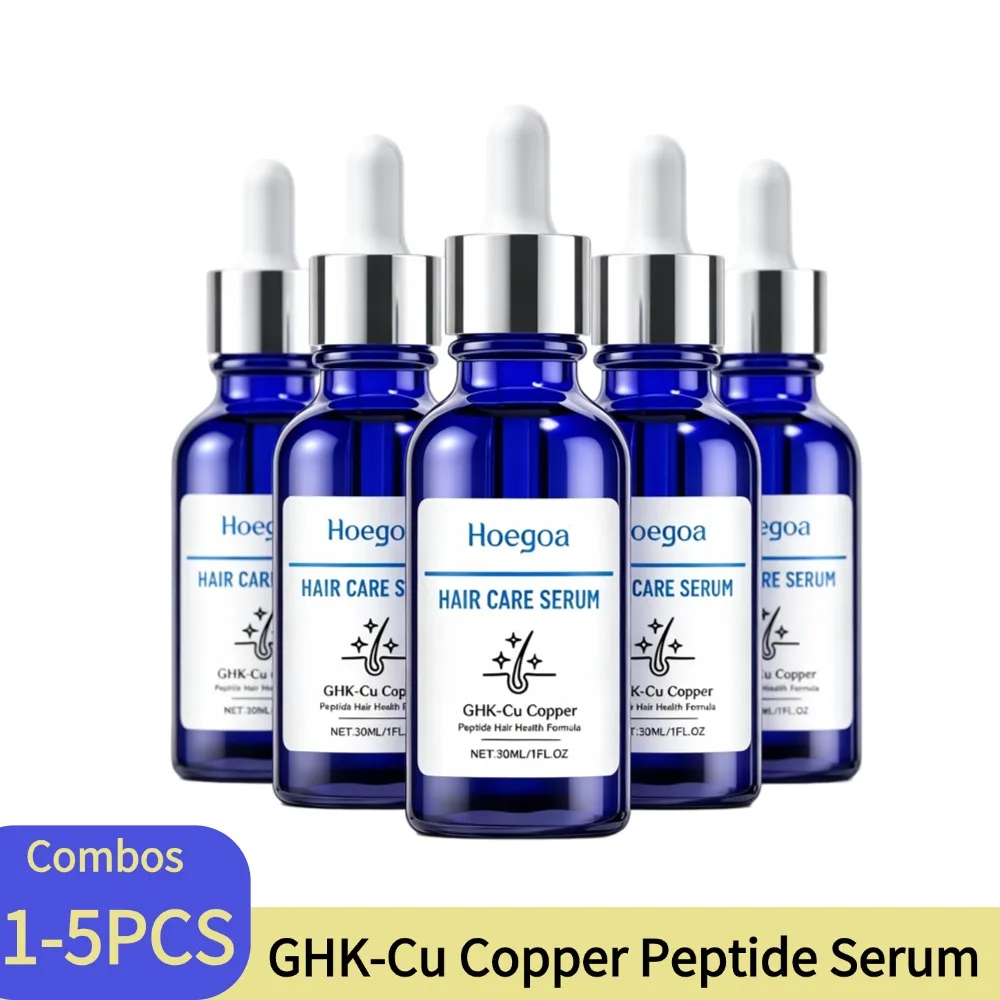 GHK-Cu Copper Peptide Serum Hair Growth Anti Hair Loss Strengthen Root Repair Dry Split Hair Scalp Care Serum For Thicker Hair