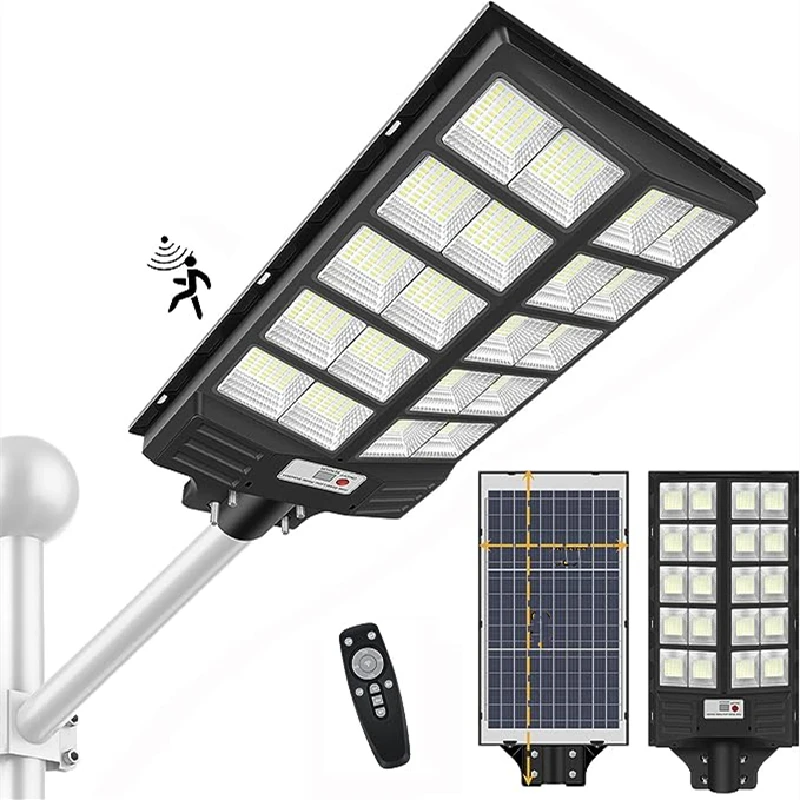 

1200W Solar Street Light Motion Sensor Street Lamp IP65 Waterproof Solar Flood Lights Outdoor For Parking Lot Garden Yard Path
