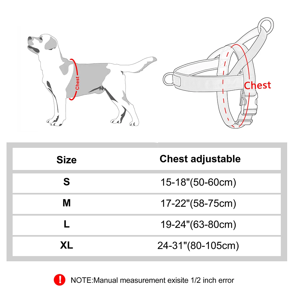 No Pull Dog Harness Military Tactical Dog Harnesses Vest Reflective Pet Training Harnesses Durable For Small Medium Large Dogs