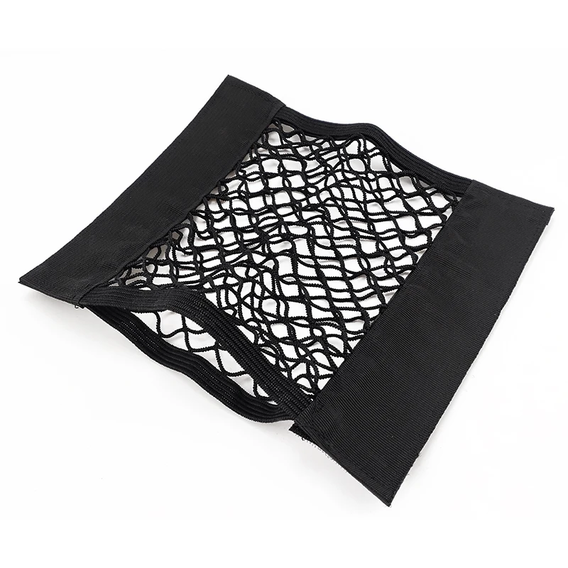 Large Capacity Multifunctional Car Trunk Storage Net Bag With Hook and Loop Versatile Mesh Organizer for Efficient Car Storage