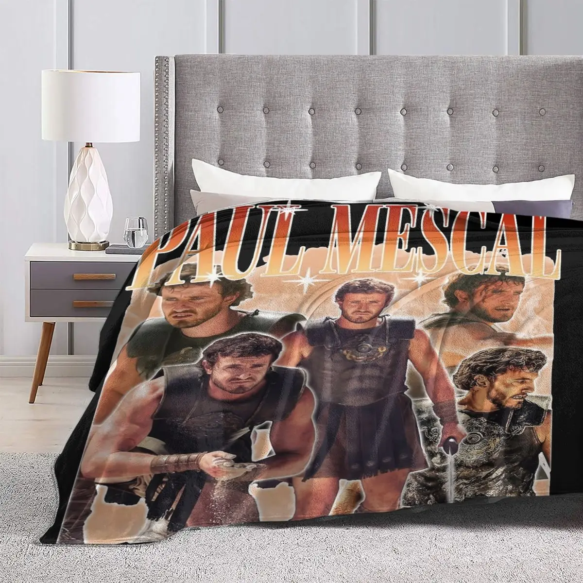 Gladiator Warm Soft Blankets Paul Mescal Travel Office Plush Throw Blanket Fluffy Living Room Flannel Bedspread Sofa Bed Cover