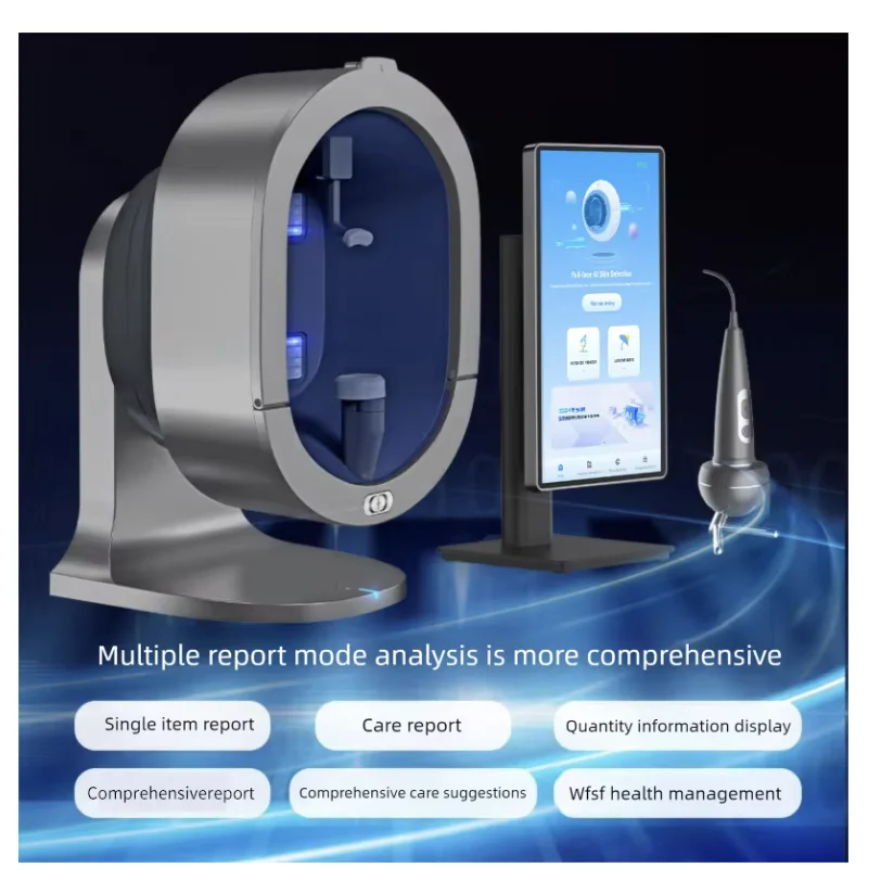 

A 3D AI facial skin analyzer for hair diagnosis and professional analysis with 8-spectrum beauty salon equipment