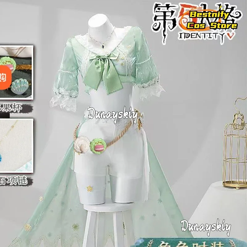 CosplayGame Identitas V Kostum Cosplay Selamat Barmaid Demi Bourbon Garam Laut Koktail Kulit Bermain Peran Gaun Wanita Anime