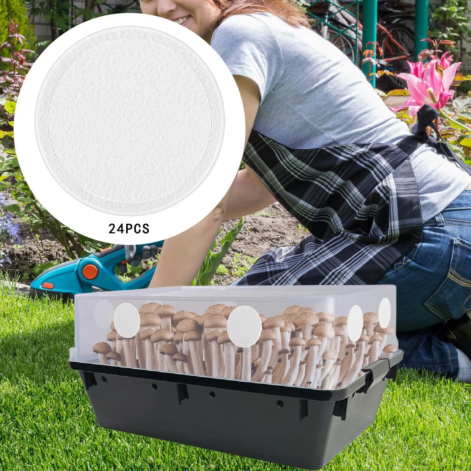 24 Pieces Monotub Discs Monotub Kitchen Mushroom Growth Garden 2 Mm Thick
