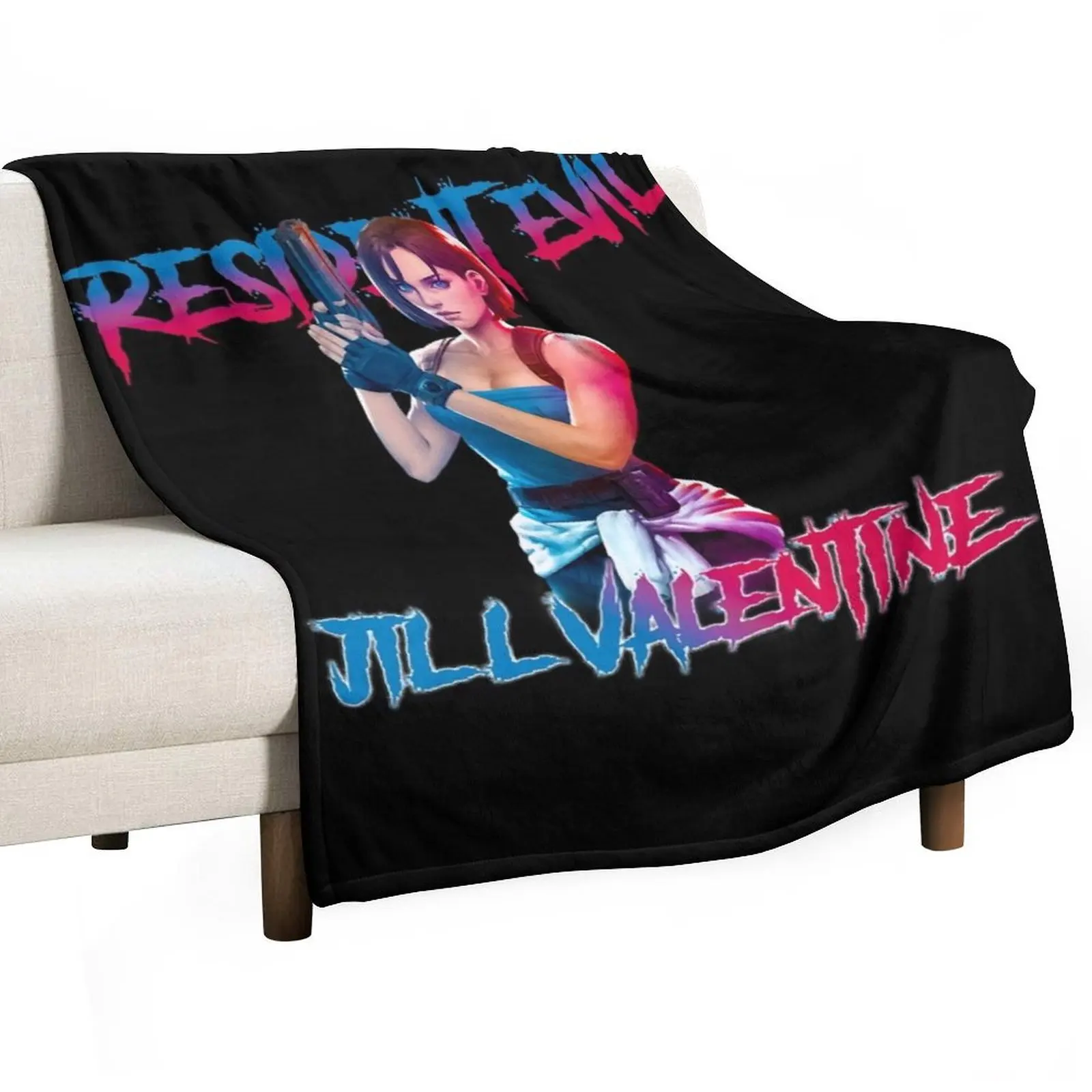 

Vintage Resident Evil Jill Valentine Throw Blanket Baby For Baby Soft Plaid Blankets