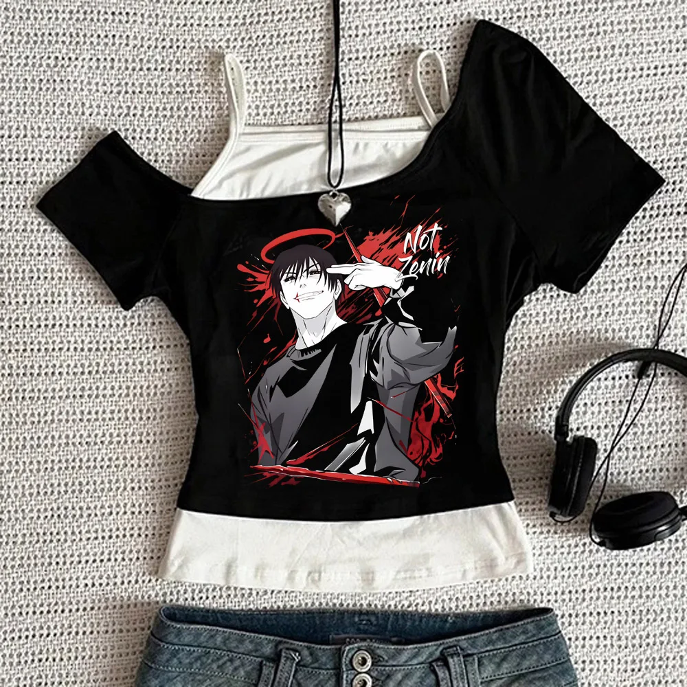 Fushiguro Toji cropped top ladies japan korean fashion alternative  cute graphic tshirt cheap harajuku 2000s vintage gothic