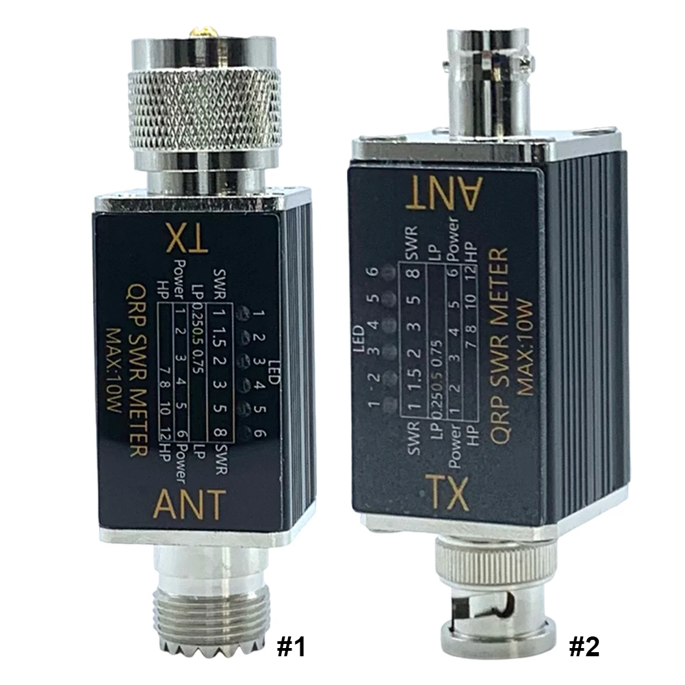 1- 30mhz 10W 6 LED SWR Meter Mini Power & SWR Meter No Batteries Required Shortwave Standing Waves Indicator Portable SWR Meter