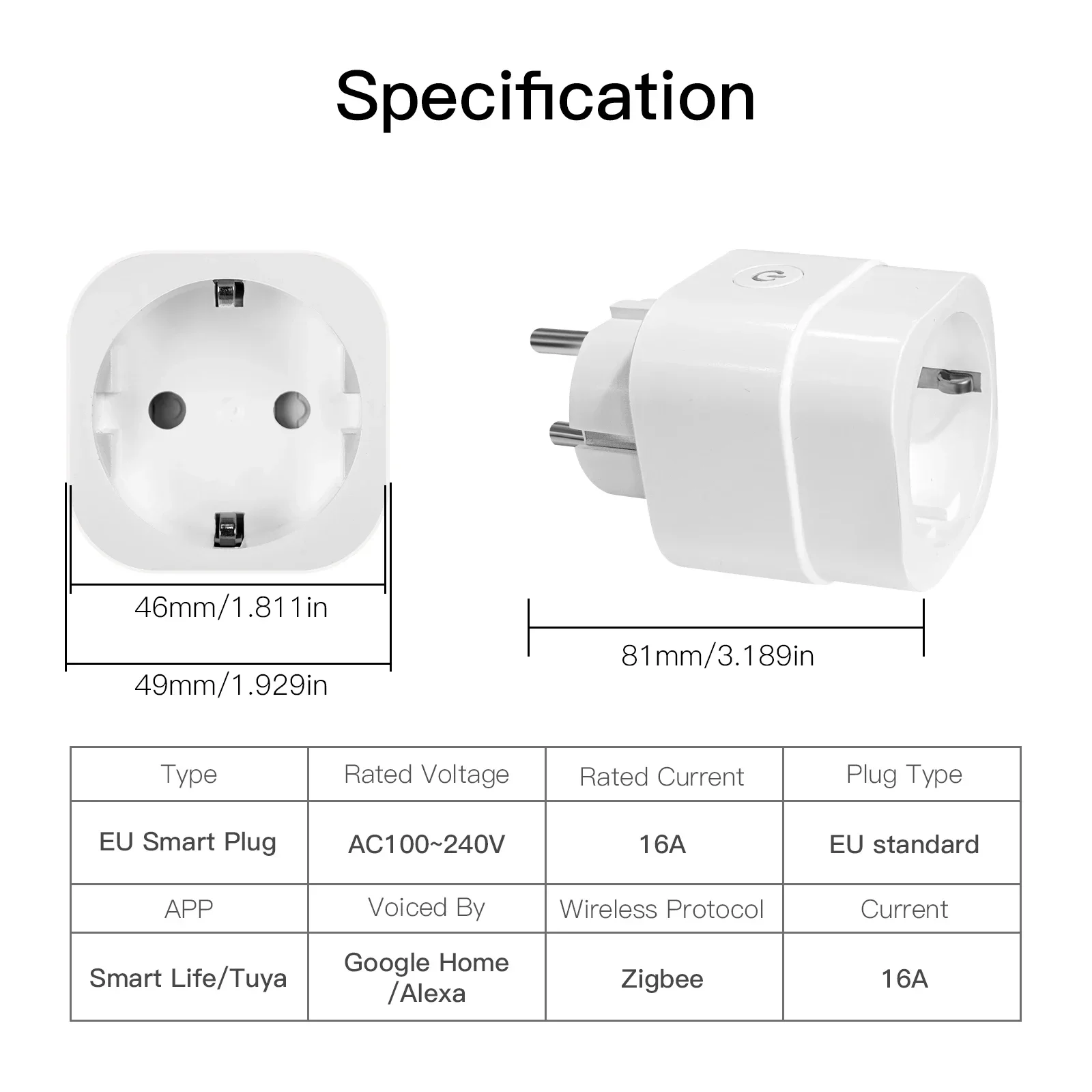 Moes ZigBee Tuya enchufe de alimentación 16A aplicación inteligente enchufe inalámbrico salida Monitor de energía funcional temporizador Alexa