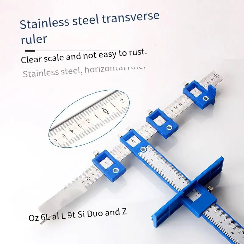 Cabinet Handle Knob Drill Guide Jig Adjustable Hole Punch Locator Template for Woodworking Installation