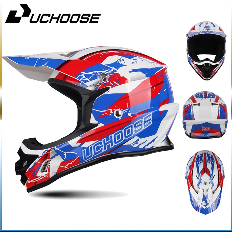 DOT Adult Female Men Unique Helmets Motocross Off Road Helmet Downhill