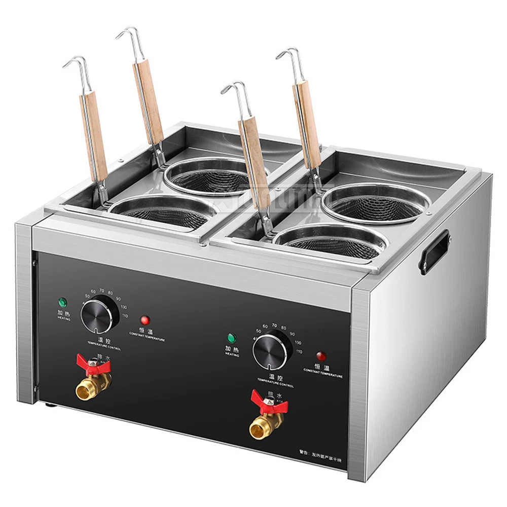 طباخ المعكرونة التجارية على الطاولة مع اسطوانة مزدوجة 4 فتحات معدات المطبخ ZML-002