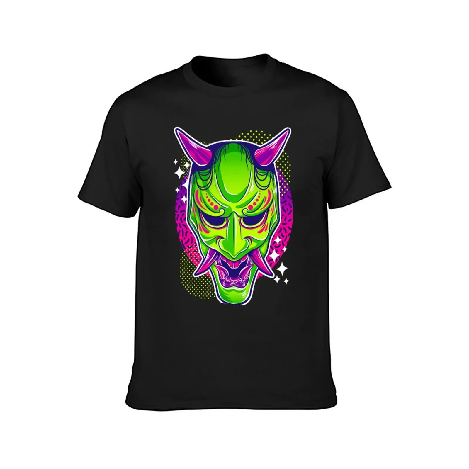 Neon Noh - Hannya T-Shirt blanks blacks heavyweight t shirts for men