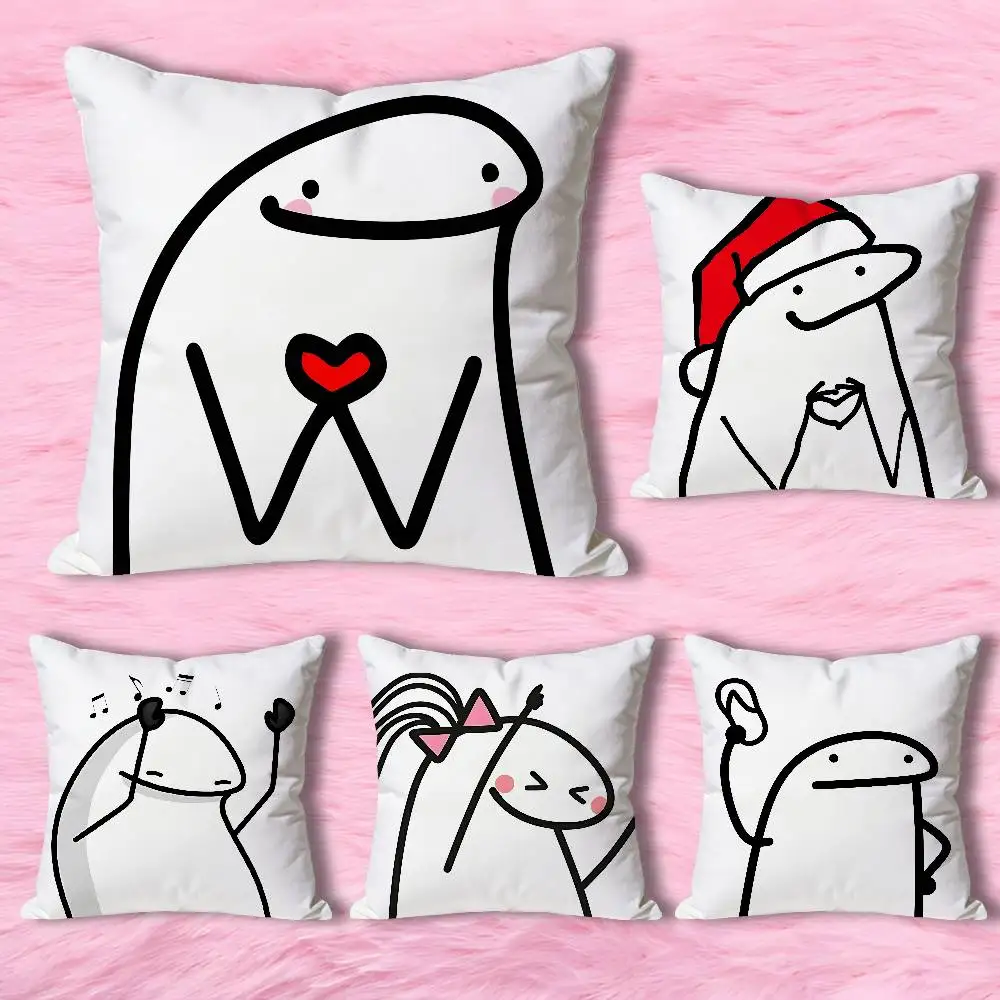

Fun F-Flork Love Heart Anime Celebrity Merchandise All-Match Printed Pillow Case Sofa Car Office Room Decoration Protector