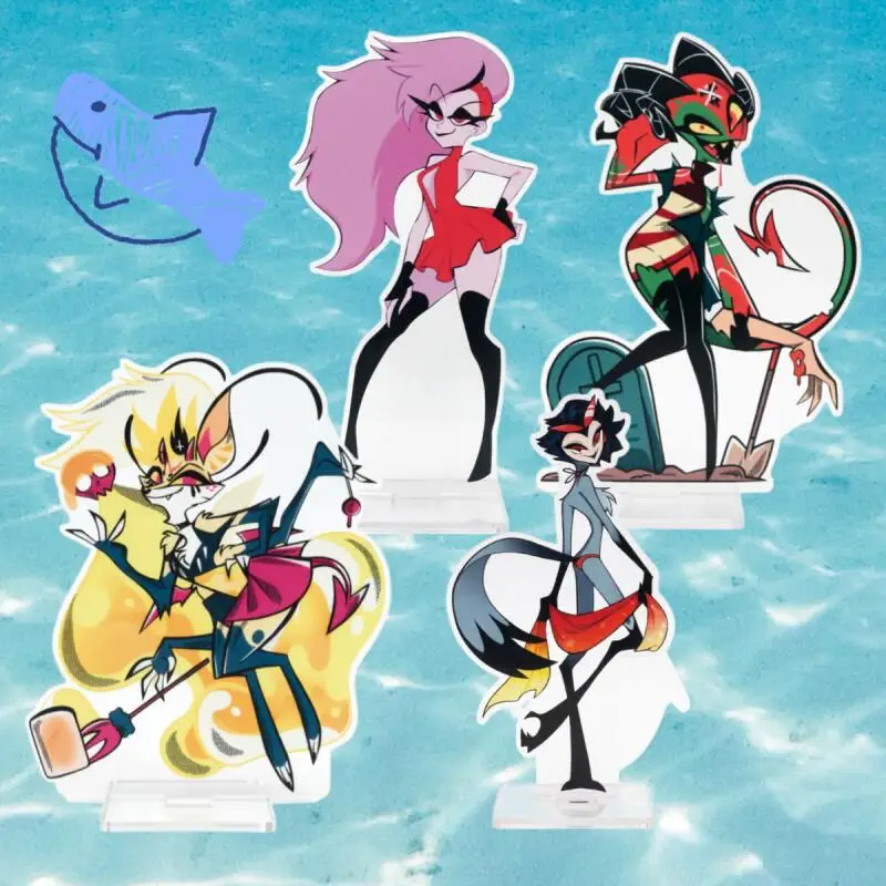 15Cm Acrylic Standing Sign for Helluva Boss Sallie May Stolas Beelzebub Verosika Mayday Anime Character Acrylic Standee Gift