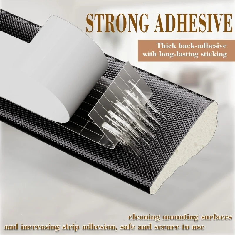 New 3M/6M Acoustic Insulation Foam Wedge Door Weather Stripping, Windows Seal Strip, Door Frame Gap Filler for 4.5-9mm Gaps Seal