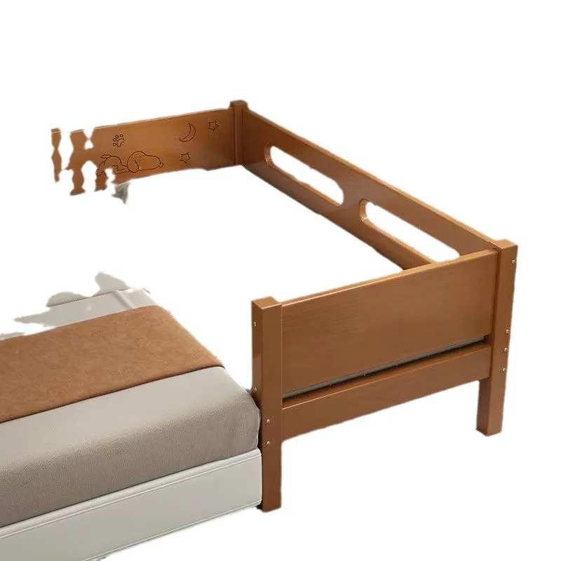 

Oak children's bed Solid wood with guardrail Baby cot Wide edge splicing Big boy Girl Princess bed