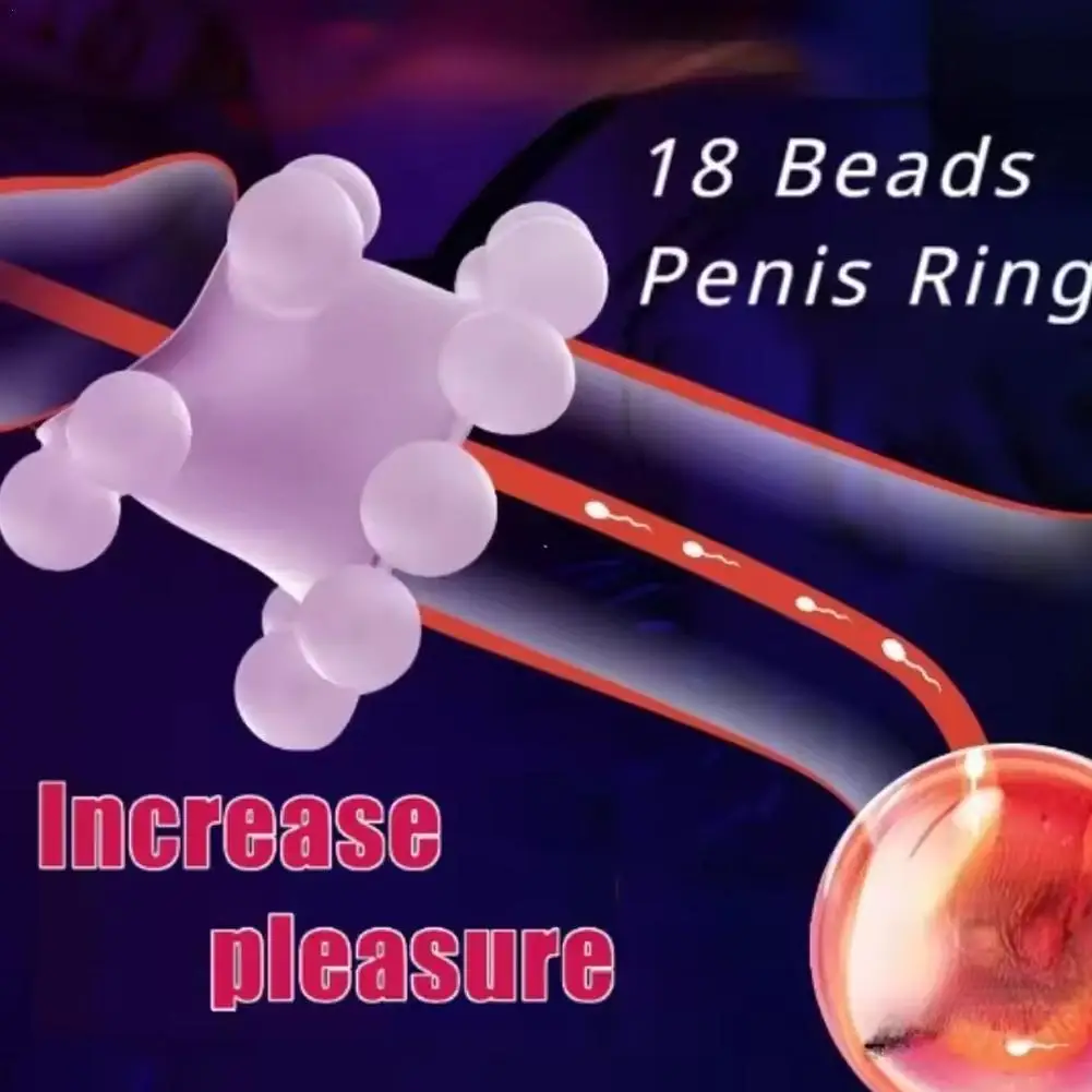 12/18/24 cuentas de silicona para pene, juguete sexual de corrección de prepucio para pene, retardante de eyaculación, estimulación del punto G Vaginal, producto sexual