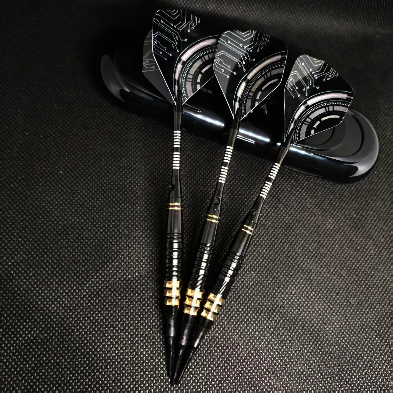 

3Pcs Electronic Style Steel Tip Darts Set with Storage Case Professional Dart Flights for Indoor Game Durable Metal Dart Shafts