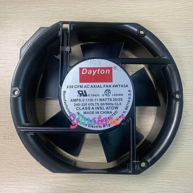 

Y 1 шт. Новый ОСЕВОЙ ВЕНТИЛЯТОР ПЕРЕМЕННОГО ТОКА Dayton 239 CFM 4WT43A 240-220 В 26/25 Вт 17251