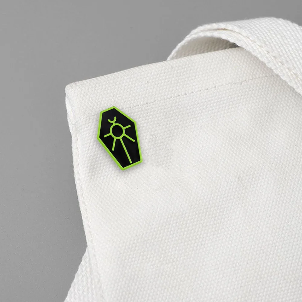 Necron-Logo Emaille-Pin Gotischer Sarg Ankh-Brosche Necrontyr-Zubehör Alien Mechanische Rasse Desktop-Strategie Gamer-Fans Geschenk – Detail 5