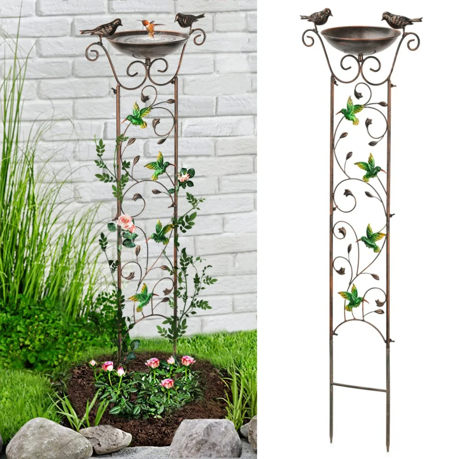 

elegance and charm to your outdoor space with this stunning and sturdy iron trellis. Transform your garden with this beautiful a