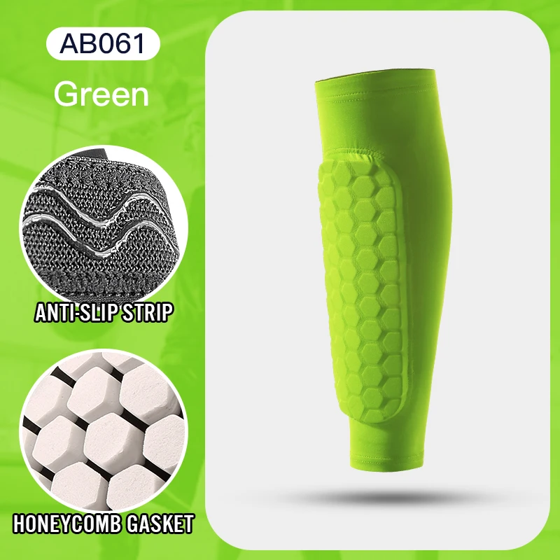 1 Stuks Voetbal Scheenbeschermer Sokken Mouwen Met Schuim, Kuit Compressie Mouw Honingraat Pads,Sport Legging En Voetbal Uitrusting