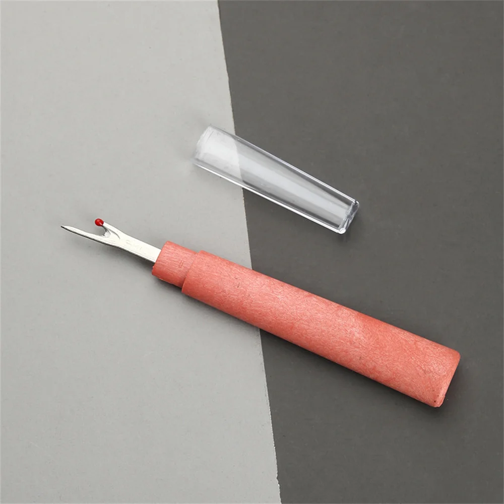 Wood Grain Grip Thread Removal Knife Easy To Cut Thread Take-up Device With Protective Cover Secant Clothing Sewing Supplies