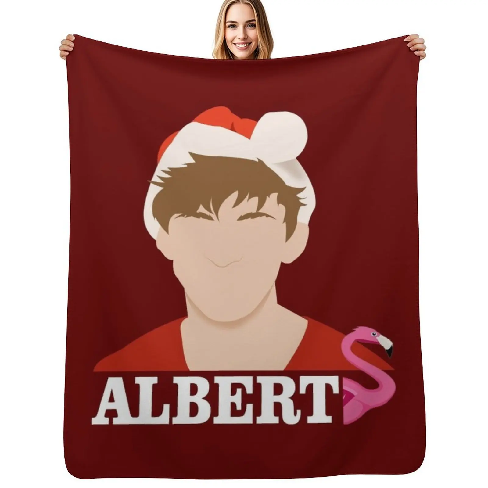 A Boy Wearing Christmas Hat Throw Blanket Stylish Decor Blanket Gift for Friends Roommate
