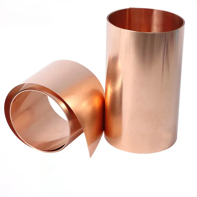T2 Pure Copper Strip 0.01-1mm Ultra-thin Sheet Grounding Conductive Heat Sink 1M Length