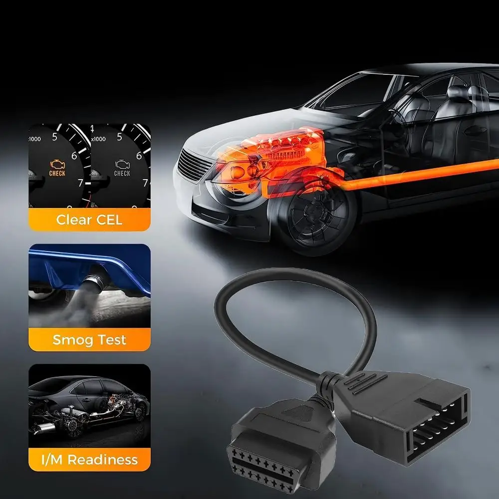 OBD1 12 Pins To OBD2 16 Pins Car Diagnostic Cable Universal OBD Adapter Fits ForGM Car