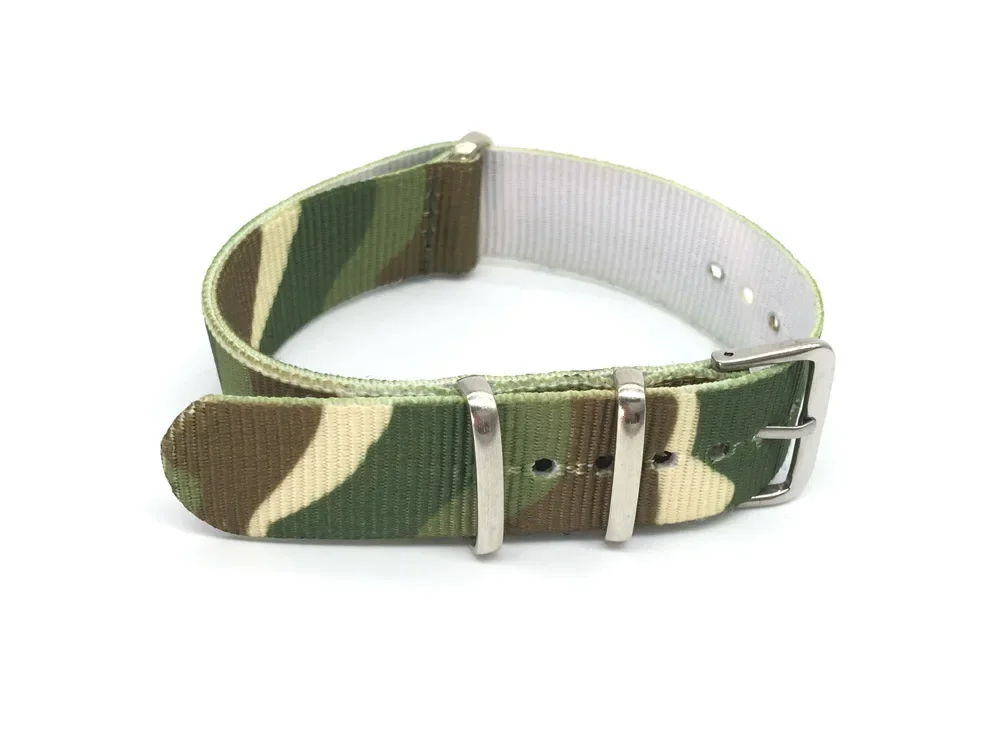 Watch Band 18 20 22 24 Mm Army Khaki Military Fabric Woven Nylon Watch Strap Band Buckle Belt Accessor