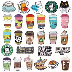 Game Milk Capybara Ice Coffee Star Cat Capybara Cute Coffee Cup Metal Badge Punk Pins Jewelry Cute Coffee Enamel Pin Cat Honey
