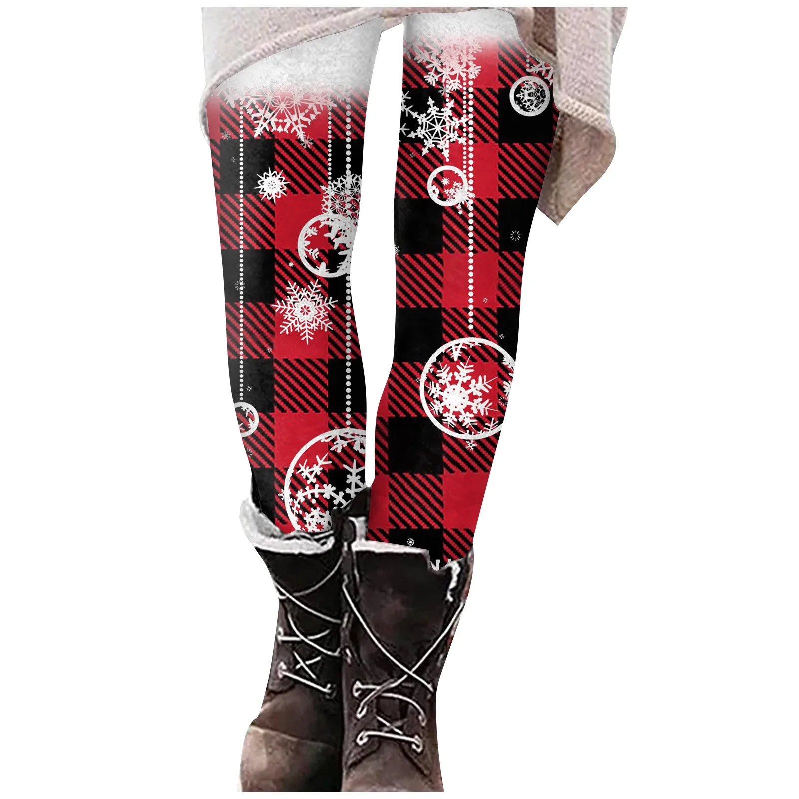 Women'S Leggings Sexy Christmas Yoga Pants Exercise Running Leggings Xmas Plaid Snowflake Print Trousers Party Long Pants