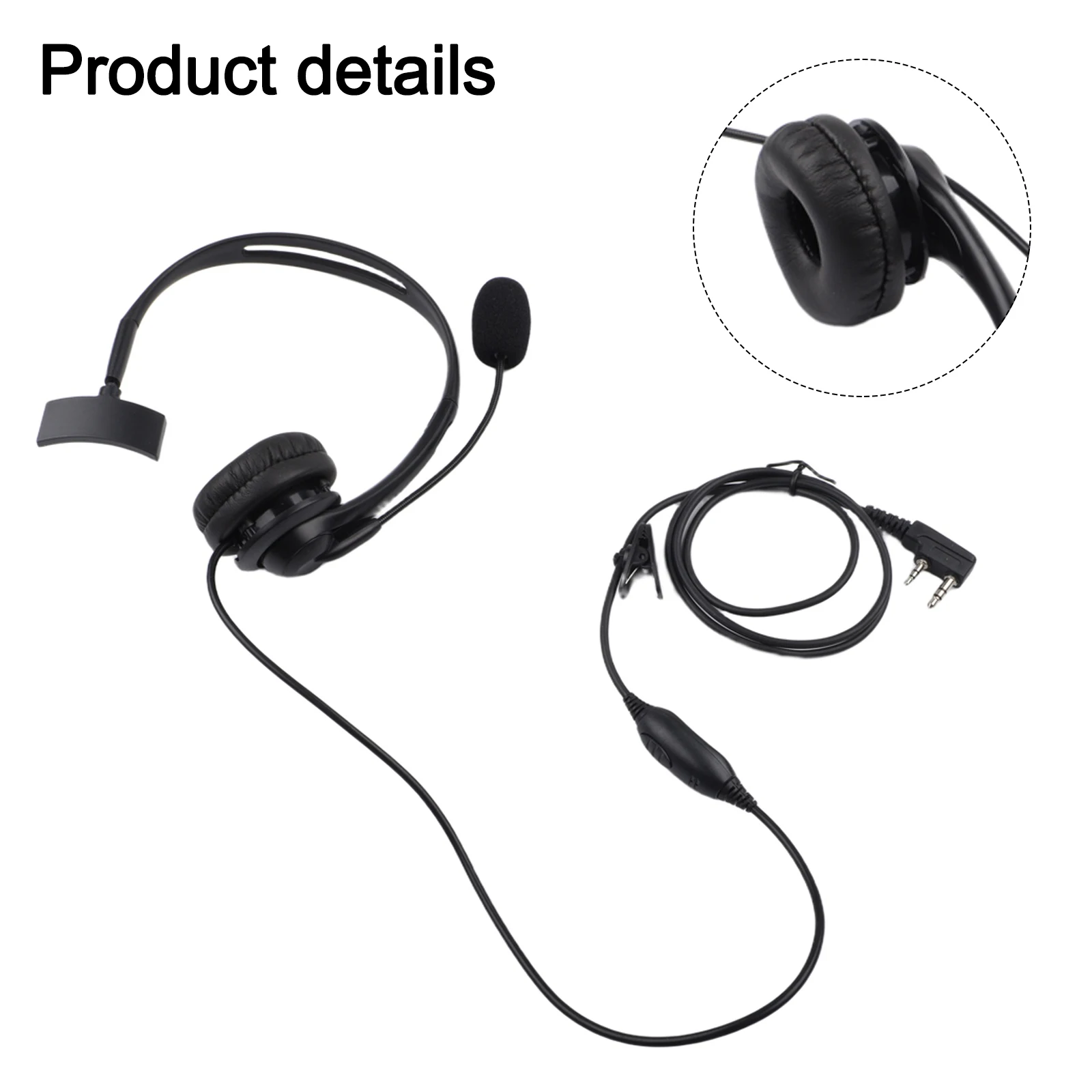Comfortable Wear 2 Pin Headset for For KENWOOD 22A 22AT 22E 25 26 27 28 45 46 47 48 and For Baofeng UV 5R 5RA 5RA+
