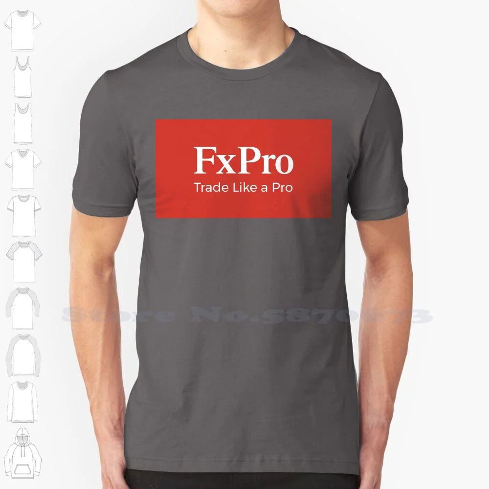 FxPro Logo Casual Streetwear Print Logo T-shirt Graphic 100% Cotton Tee