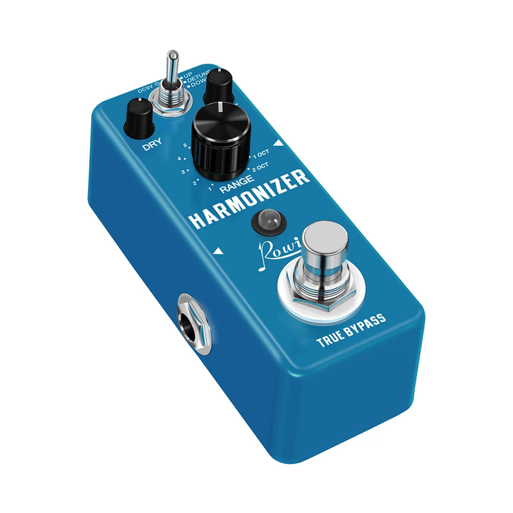 Guitar Harmonizer Pedal 95×45×53mm Zinc Alloy Shell Rowin LEF-3807 Digital Pitch Single Block Effect Pedals Guitar Parts