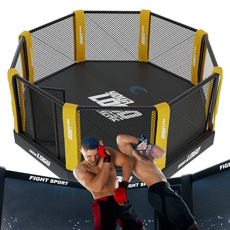 Factory Sales Mma Floor Cage High Quality Square Tubes Mma Cage Round Sturdy And Durable Mma Fighting Cage For Training