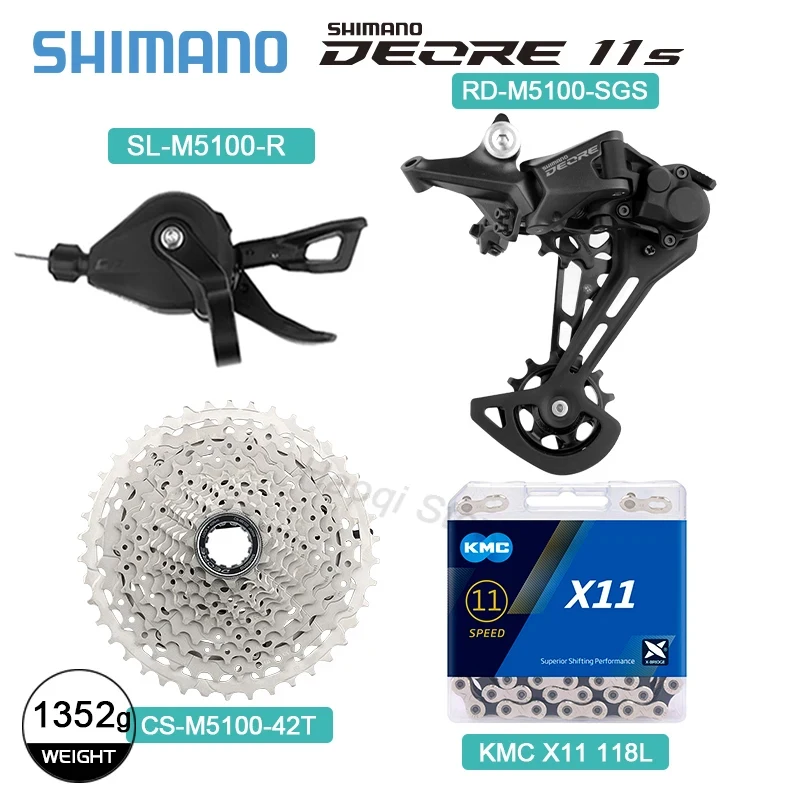 Shimano Deore M5100 Groupset CS-M5100 42T 51T K7 11Speed SL Shift