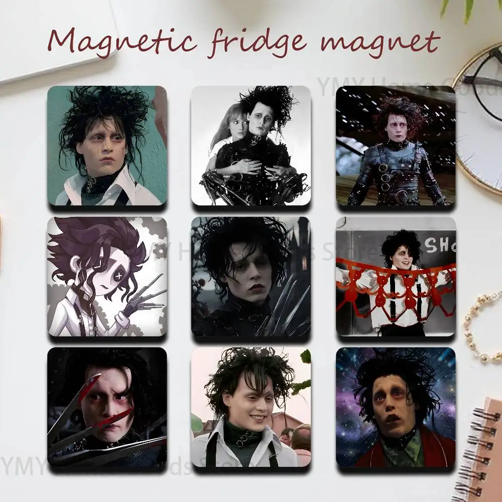 E-Edward S-Scissorhands New PVC Fridge Magnet for Cartoon Refrigerator Decor For Child Magnetic Toy