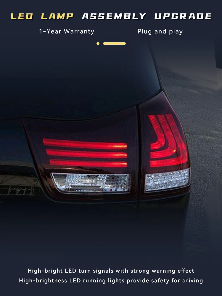 

Taillights for Lexus RX330 RX350 RX400h 2004-2008 Tail Lights LED Rear Lamp Parking Light Reverse Turn Signal Auto Accessories