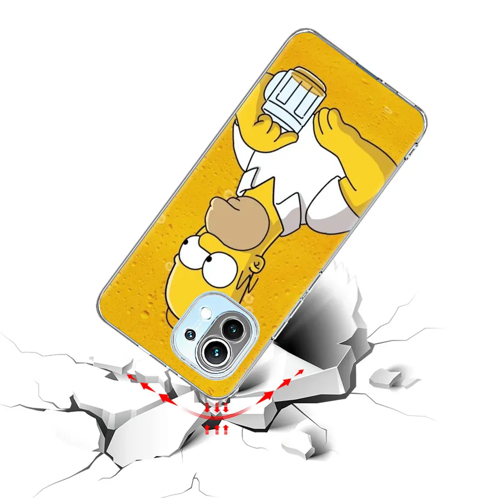 The Simpson Homer Bart Case for Xiaomi Mi 11T 13 11 10T 8 9 CC9 A3 CC9E 11i 12 12X 9T Pro 10 Lite Soft Transparent Phone Cover