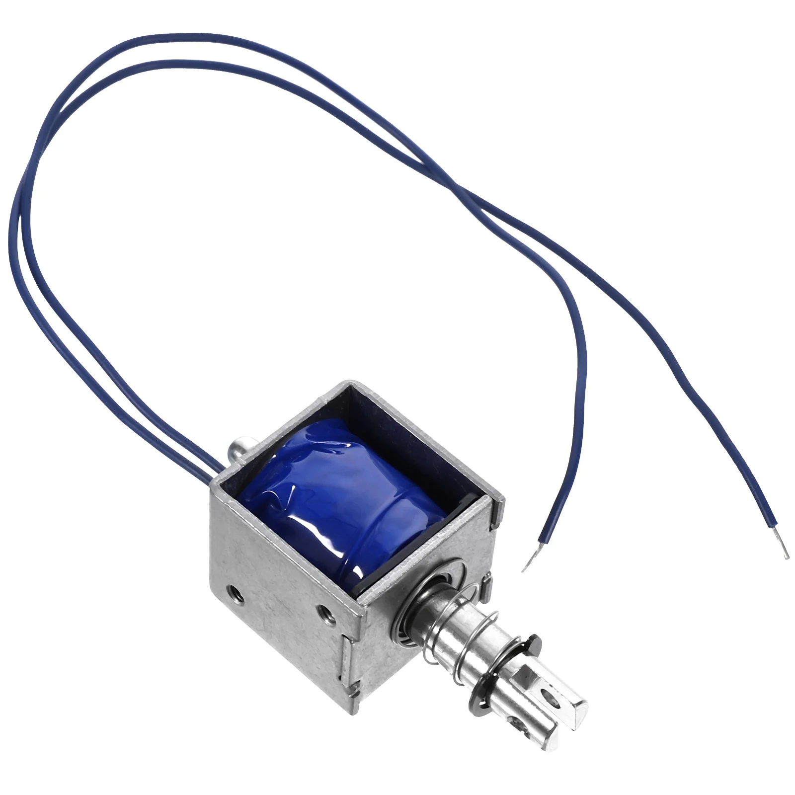 

High Thrust Electromagnet Linear Solenoid 85mm Stroke DC12V Push Pull Type Metal Parts Frame Plunger Spring Return Vending