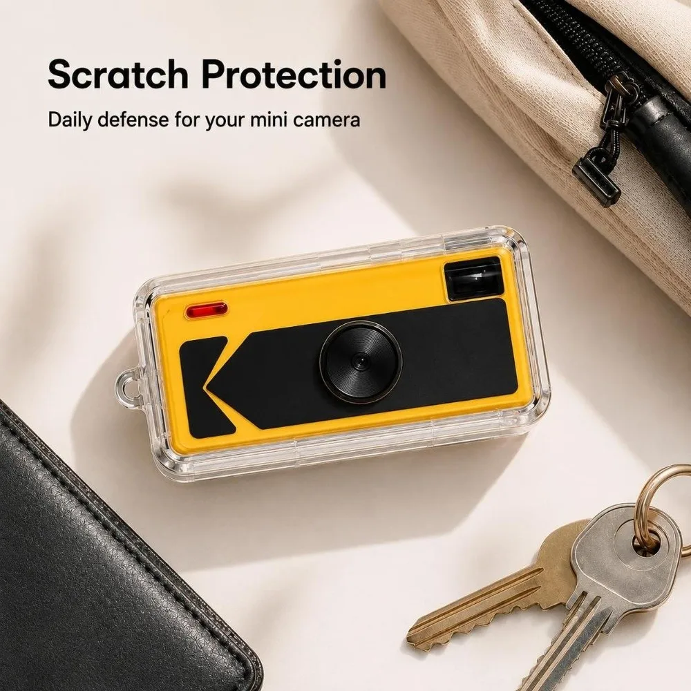 PC Clear Camera Case High Transparency Drop Protection PC Shell Lightweight Scratch Resistant for Kodak Charmera 1987