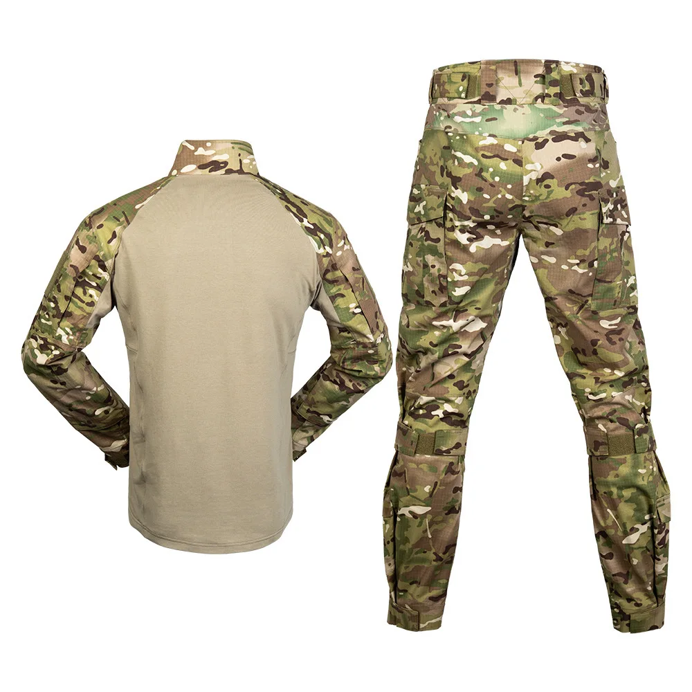 Conjunto de Camuflagem Tática Impermeável Masculina de Caça Base Camadas, Pesca, Caminhada, Escalada, Exterior, Alto, Primavera, Novo, 2022