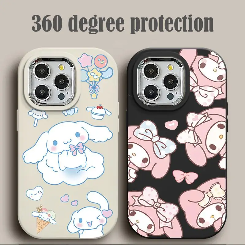 Cartoon Space Kurome Melodys phone case for Apple iPhone 15 14 Pro cases 11Pro Max 11 12 Plus 13pro max 15plus 11pro funda Cover