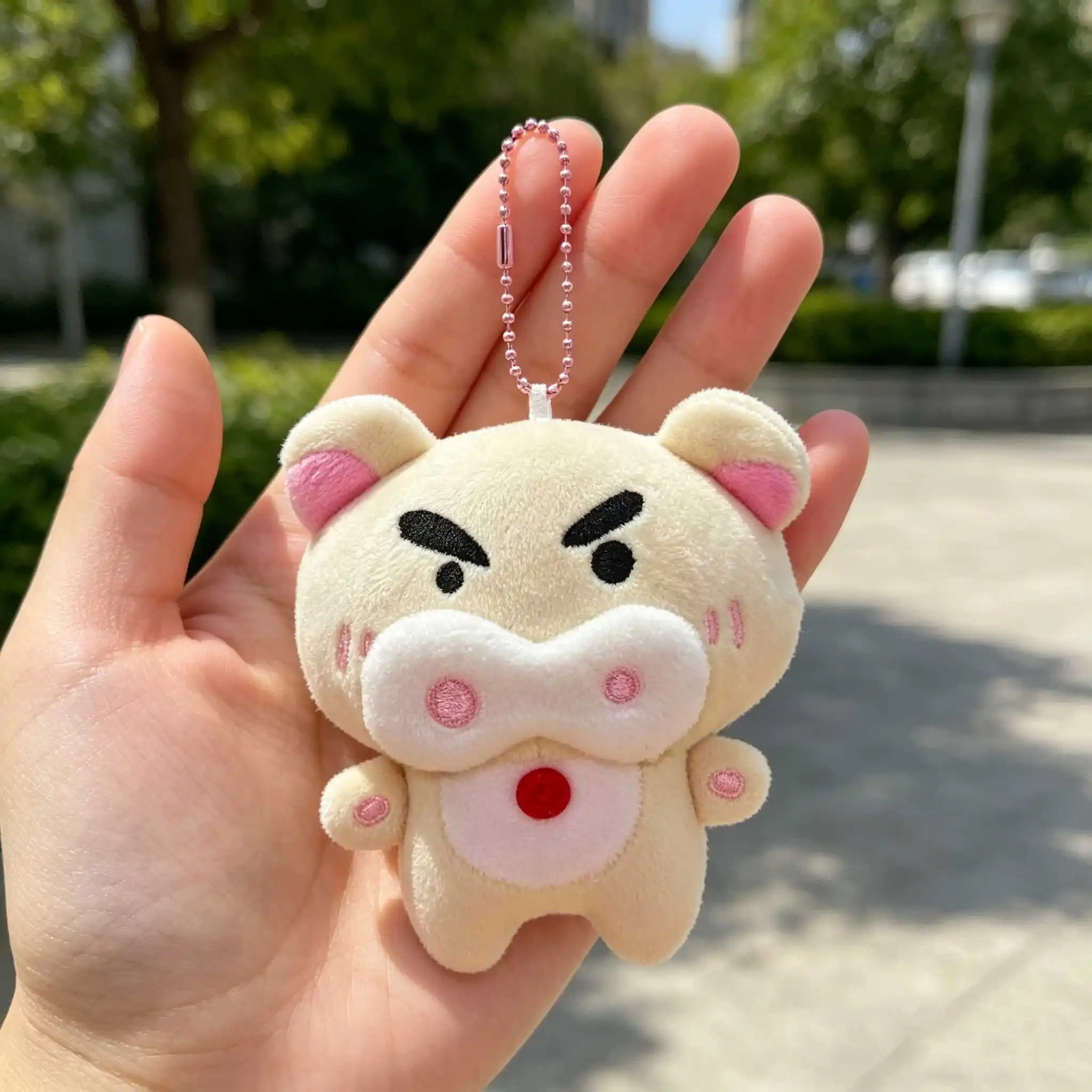 *-* Cute Bear Pig Plush Keychain Funny Expression Soft Toy Pendant Cartoon Doll Kawaii Decor Bag Xmas Cute Gift For Friends Kids