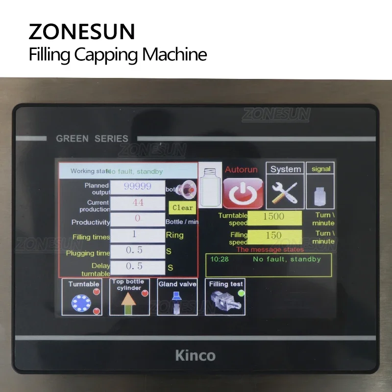 ZONESUN ZS-AFC1CP Desktop Automatic  Small Bottle Filling Capping Machine