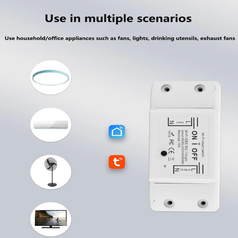 Smart Light Switch Universal Breaker Timer Smart Life APP Wireless Remote Control Switch Relay Works with Alexa Google Home