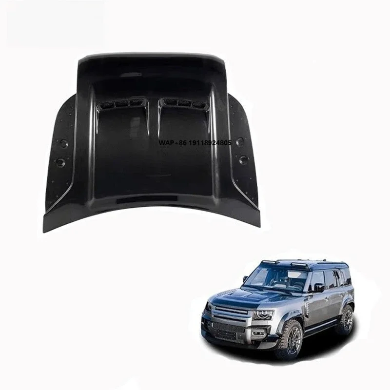 Dry Carbon Fiber Front Bonnet  SVR Style Engine Cover for Defender 90/110 Engine Bonnet Hood
